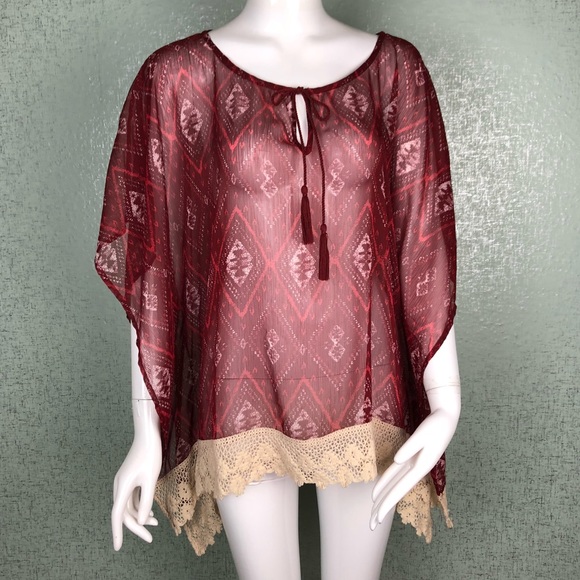 Hollister Other - Hollister Sheer Boho Flowy Top